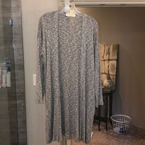 Long Lightweight White/Black/Grey Cardigan